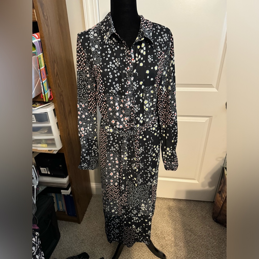 Plus size collared shirt dress